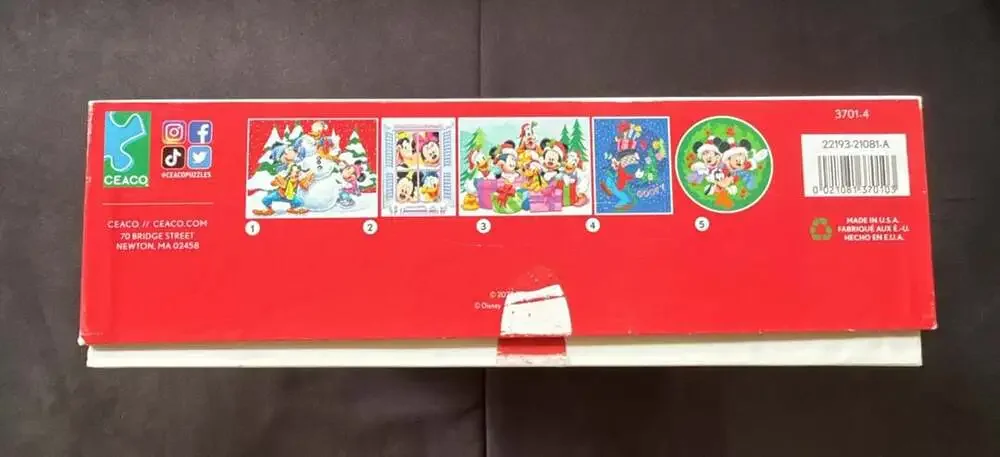 Ceaco Disney Holiday Fun Multipack 5 Jigsaw Puzzles Christmas